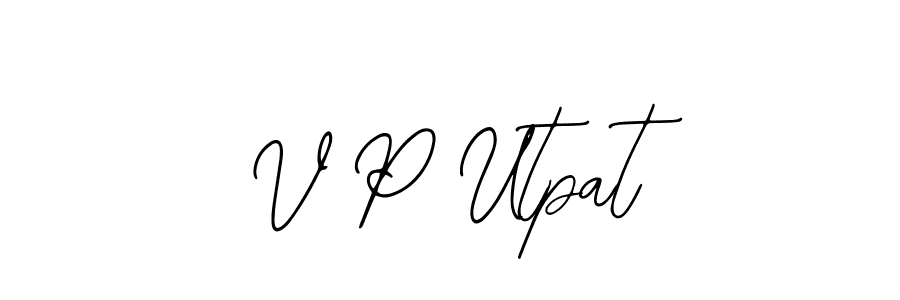 Create a beautiful signature design for name V P Utpat. With this signature (Bearetta-2O07w) fonts, you can make a handwritten signature for free. V P Utpat signature style 12 images and pictures png