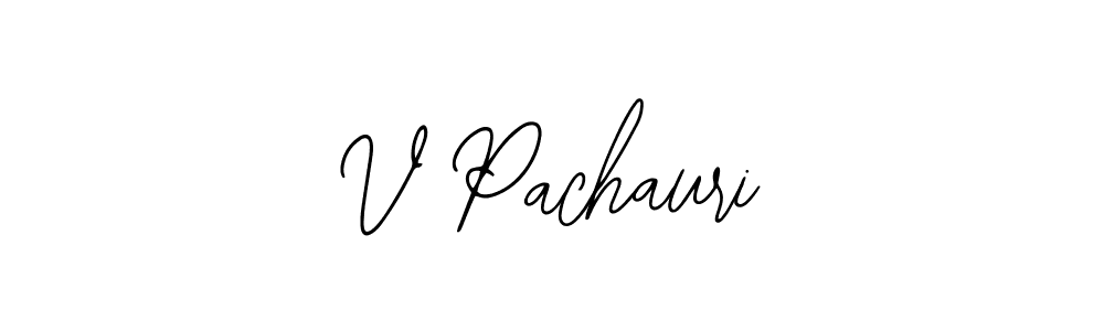 Make a beautiful signature design for name V Pachauri. With this signature (Bearetta-2O07w) style, you can create a handwritten signature for free. V Pachauri signature style 12 images and pictures png