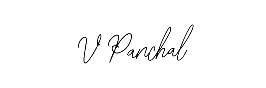 if you are searching for the best signature style for your name V Panchal. so please give up your signature search. here we have designed multiple signature styles  using Bearetta-2O07w. V Panchal signature style 12 images and pictures png