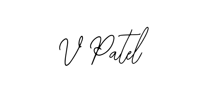 Create a beautiful signature design for name V Patel. With this signature (Bearetta-2O07w) fonts, you can make a handwritten signature for free. V Patel signature style 12 images and pictures png