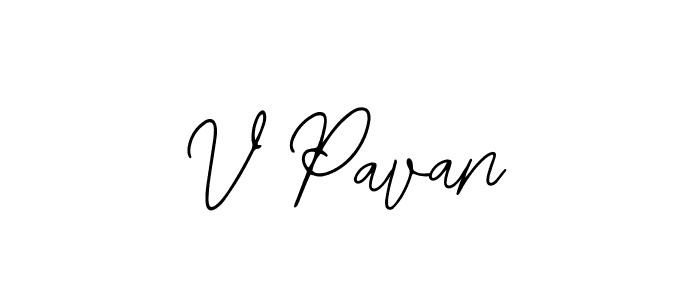 if you are searching for the best signature style for your name V Pavan. so please give up your signature search. here we have designed multiple signature styles  using Bearetta-2O07w. V Pavan signature style 12 images and pictures png