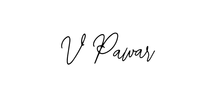 Design your own signature with our free online signature maker. With this signature software, you can create a handwritten (Bearetta-2O07w) signature for name V Pawar. V Pawar signature style 12 images and pictures png