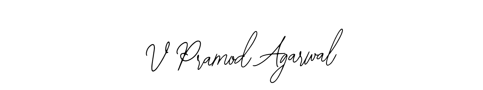Also we have V Pramod Agarwal name is the best signature style. Create professional handwritten signature collection using Bearetta-2O07w autograph style. V Pramod Agarwal signature style 12 images and pictures png