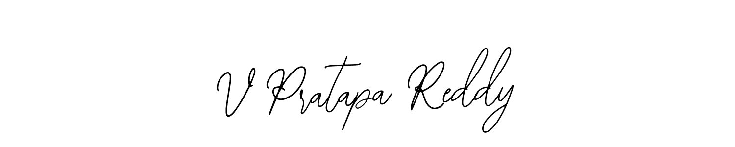 Create a beautiful signature design for name V Pratapa Reddy. With this signature (Bearetta-2O07w) fonts, you can make a handwritten signature for free. V Pratapa Reddy signature style 12 images and pictures png