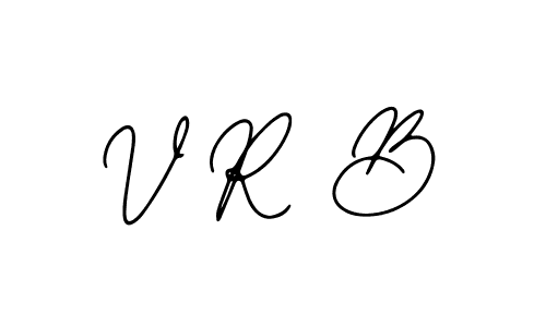 How to make V R B name signature. Use Bearetta-2O07w style for creating short signs online. This is the latest handwritten sign. V R B signature style 12 images and pictures png