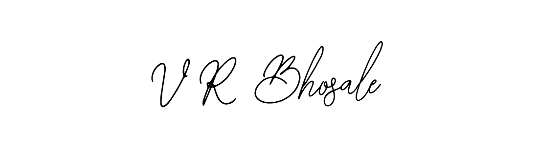 Use a signature maker to create a handwritten signature online. With this signature software, you can design (Bearetta-2O07w) your own signature for name V R Bhosale. V R Bhosale signature style 12 images and pictures png