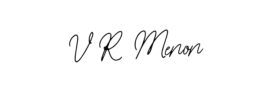 Design your own signature with our free online signature maker. With this signature software, you can create a handwritten (Bearetta-2O07w) signature for name V R Menon. V R Menon signature style 12 images and pictures png