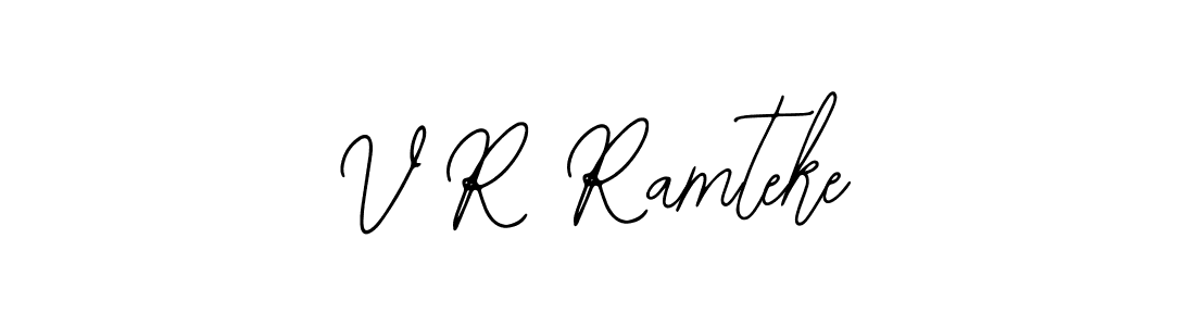 Use a signature maker to create a handwritten signature online. With this signature software, you can design (Bearetta-2O07w) your own signature for name V R Ramteke. V R Ramteke signature style 12 images and pictures png
