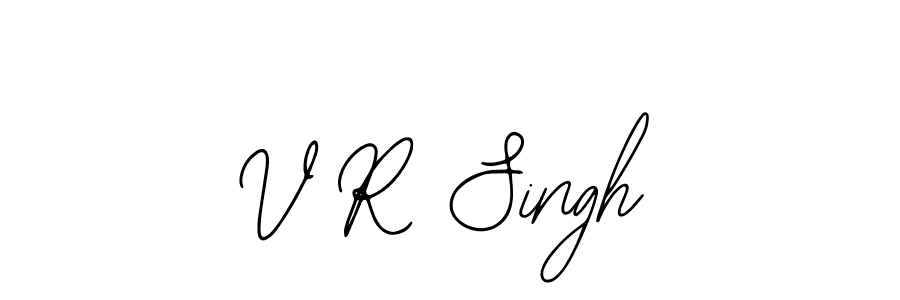 You should practise on your own different ways (Bearetta-2O07w) to write your name (V R Singh) in signature. don't let someone else do it for you. V R Singh signature style 12 images and pictures png