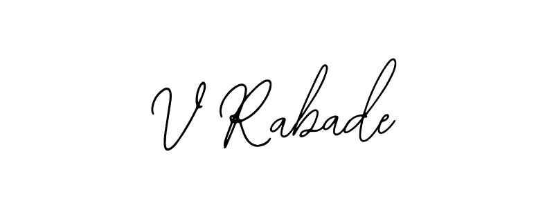 Similarly Bearetta-2O07w is the best handwritten signature design. Signature creator online .You can use it as an online autograph creator for name V Rabade. V Rabade signature style 12 images and pictures png