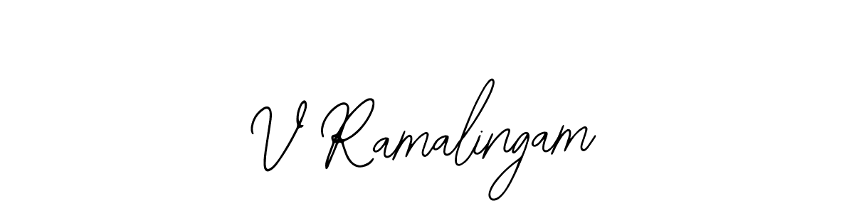 Use a signature maker to create a handwritten signature online. With this signature software, you can design (Bearetta-2O07w) your own signature for name V Ramalingam. V Ramalingam signature style 12 images and pictures png