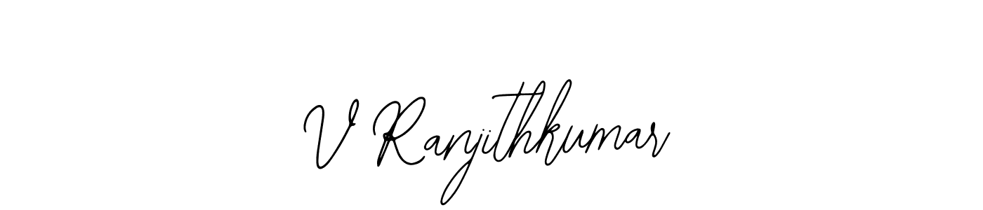 Also we have V Ranjithkumar name is the best signature style. Create professional handwritten signature collection using Bearetta-2O07w autograph style. V Ranjithkumar signature style 12 images and pictures png