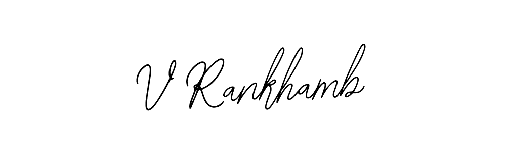 Create a beautiful signature design for name V Rankhamb. With this signature (Bearetta-2O07w) fonts, you can make a handwritten signature for free. V Rankhamb signature style 12 images and pictures png