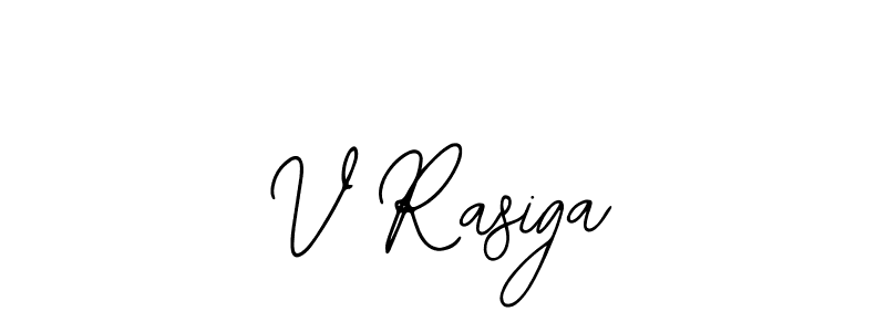 Design your own signature with our free online signature maker. With this signature software, you can create a handwritten (Bearetta-2O07w) signature for name V Rasiga. V Rasiga signature style 12 images and pictures png