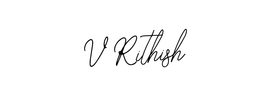 Make a beautiful signature design for name V Rithish. With this signature (Bearetta-2O07w) style, you can create a handwritten signature for free. V Rithish signature style 12 images and pictures png