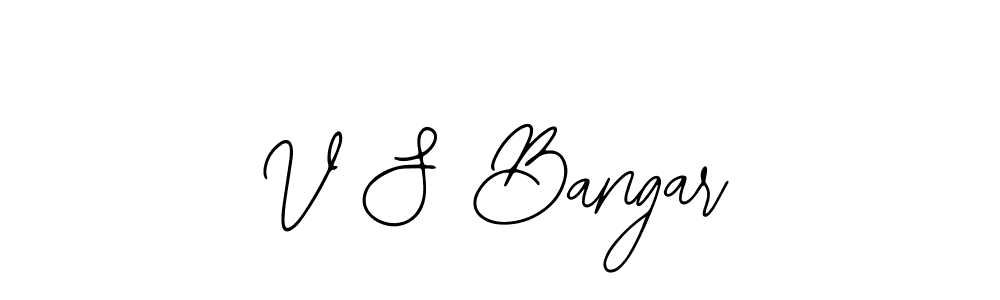 Create a beautiful signature design for name V S Bangar. With this signature (Bearetta-2O07w) fonts, you can make a handwritten signature for free. V S Bangar signature style 12 images and pictures png