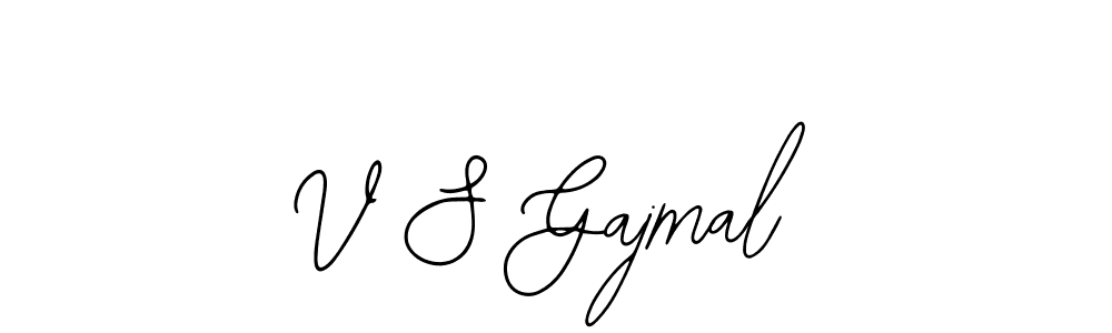 Bearetta-2O07w is a professional signature style that is perfect for those who want to add a touch of class to their signature. It is also a great choice for those who want to make their signature more unique. Get V S Gajmal name to fancy signature for free. V S Gajmal signature style 12 images and pictures png