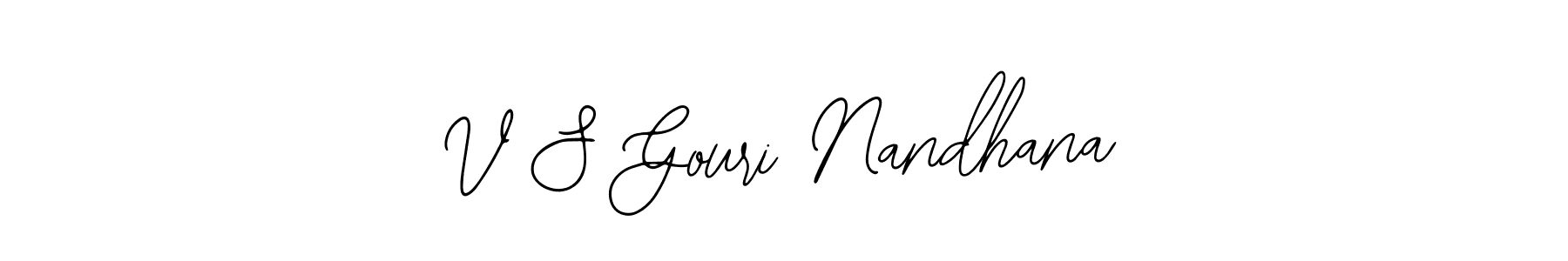 How to Draw V S Gouri Nandhana signature style? Bearetta-2O07w is a latest design signature styles for name V S Gouri Nandhana. V S Gouri Nandhana signature style 12 images and pictures png