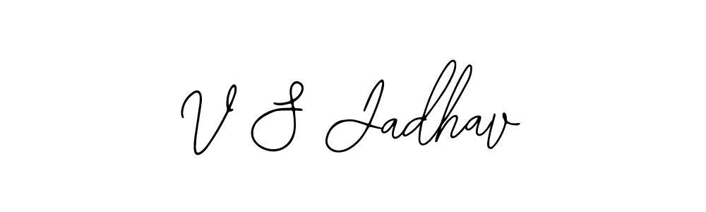 Use a signature maker to create a handwritten signature online. With this signature software, you can design (Bearetta-2O07w) your own signature for name V S Jadhav. V S Jadhav signature style 12 images and pictures png