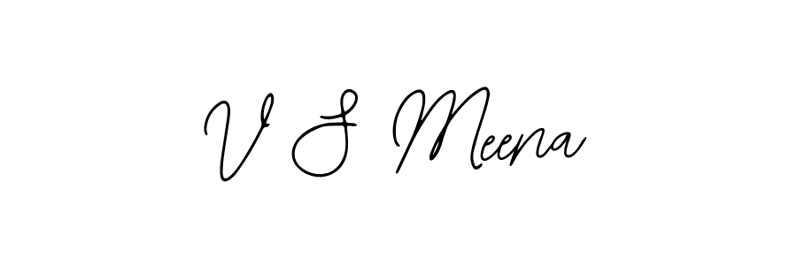 Design your own signature with our free online signature maker. With this signature software, you can create a handwritten (Bearetta-2O07w) signature for name V S Meena. V S Meena signature style 12 images and pictures png