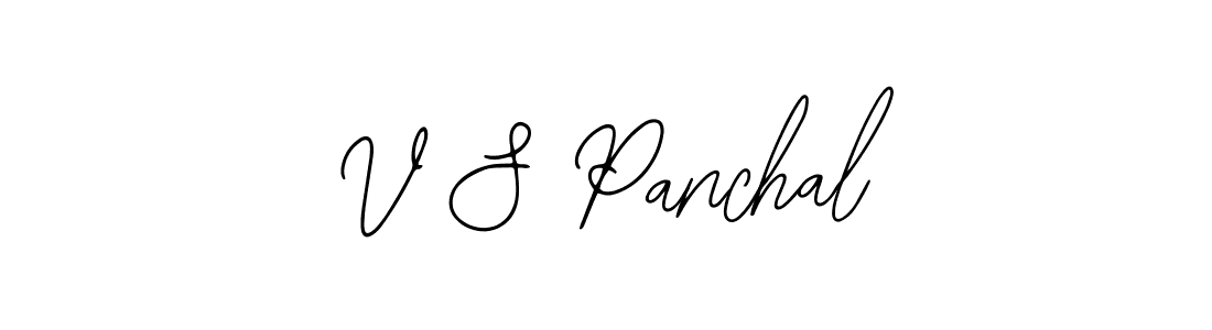The best way (Bearetta-2O07w) to make a short signature is to pick only two or three words in your name. The name V S Panchal include a total of six letters. For converting this name. V S Panchal signature style 12 images and pictures png