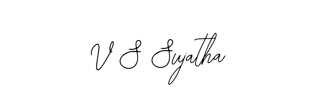 The best way (Bearetta-2O07w) to make a short signature is to pick only two or three words in your name. The name V S Sujatha include a total of six letters. For converting this name. V S Sujatha signature style 12 images and pictures png
