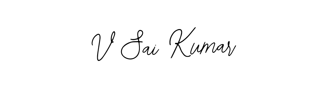 Create a beautiful signature design for name V Sai Kumar. With this signature (Bearetta-2O07w) fonts, you can make a handwritten signature for free. V Sai Kumar signature style 12 images and pictures png