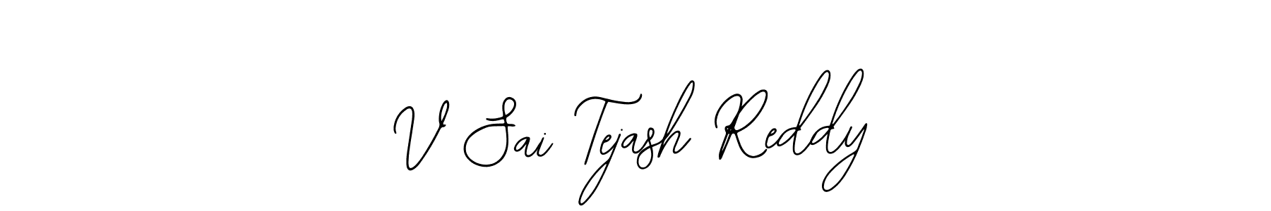 How to make V Sai Tejash Reddy name signature. Use Bearetta-2O07w style for creating short signs online. This is the latest handwritten sign. V Sai Tejash Reddy signature style 12 images and pictures png