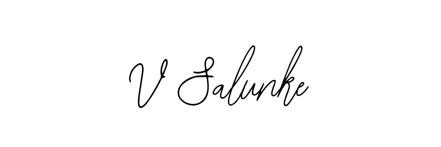 V Salunke stylish signature style. Best Handwritten Sign (Bearetta-2O07w) for my name. Handwritten Signature Collection Ideas for my name V Salunke. V Salunke signature style 12 images and pictures png