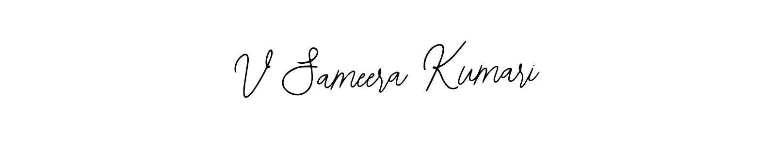 The best way (Bearetta-2O07w) to make a short signature is to pick only two or three words in your name. The name V Sameera Kumari include a total of six letters. For converting this name. V Sameera Kumari signature style 12 images and pictures png