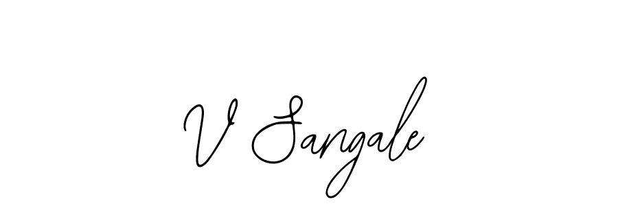 Make a beautiful signature design for name V Sangale. With this signature (Bearetta-2O07w) style, you can create a handwritten signature for free. V Sangale signature style 12 images and pictures png