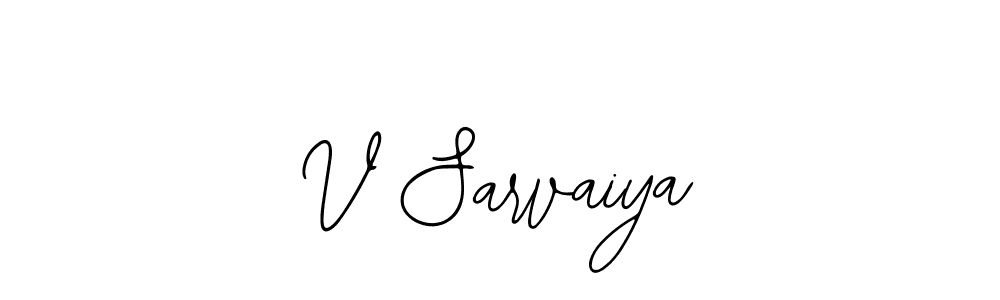 Make a beautiful signature design for name V Sarvaiya. With this signature (Bearetta-2O07w) style, you can create a handwritten signature for free. V Sarvaiya signature style 12 images and pictures png