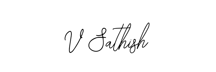 Create a beautiful signature design for name V Sathish. With this signature (Bearetta-2O07w) fonts, you can make a handwritten signature for free. V Sathish signature style 12 images and pictures png