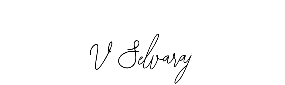 Also You can easily find your signature by using the search form. We will create V Selvaraj name handwritten signature images for you free of cost using Bearetta-2O07w sign style. V Selvaraj signature style 12 images and pictures png