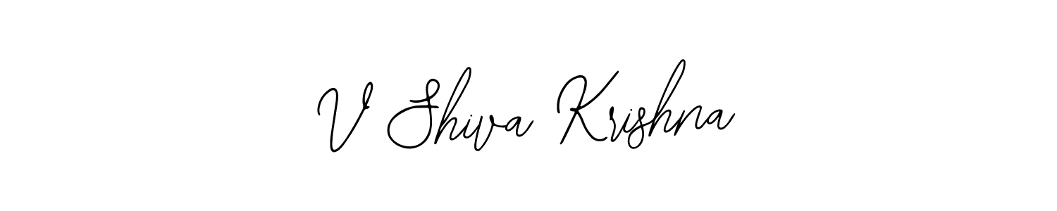 Design your own signature with our free online signature maker. With this signature software, you can create a handwritten (Bearetta-2O07w) signature for name V Shiva Krishna. V Shiva Krishna signature style 12 images and pictures png