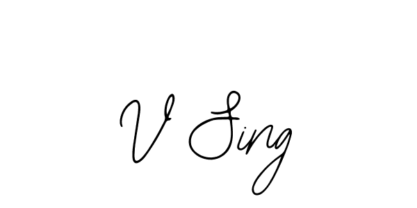 Also we have V Sing name is the best signature style. Create professional handwritten signature collection using Bearetta-2O07w autograph style. V Sing signature style 12 images and pictures png