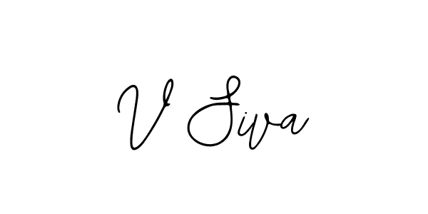 You should practise on your own different ways (Bearetta-2O07w) to write your name (V Siva) in signature. don't let someone else do it for you. V Siva signature style 12 images and pictures png