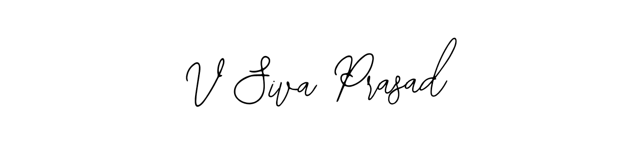 How to make V Siva Prasad name signature. Use Bearetta-2O07w style for creating short signs online. This is the latest handwritten sign. V Siva Prasad signature style 12 images and pictures png