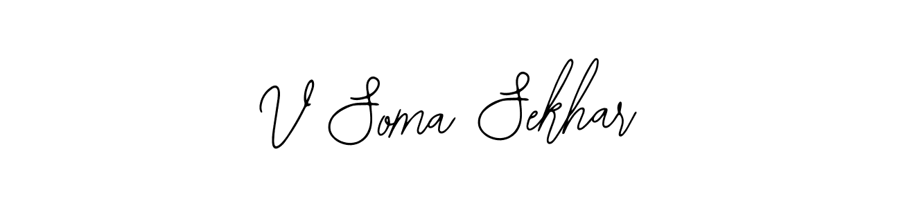 Use a signature maker to create a handwritten signature online. With this signature software, you can design (Bearetta-2O07w) your own signature for name V Soma Sekhar. V Soma Sekhar signature style 12 images and pictures png