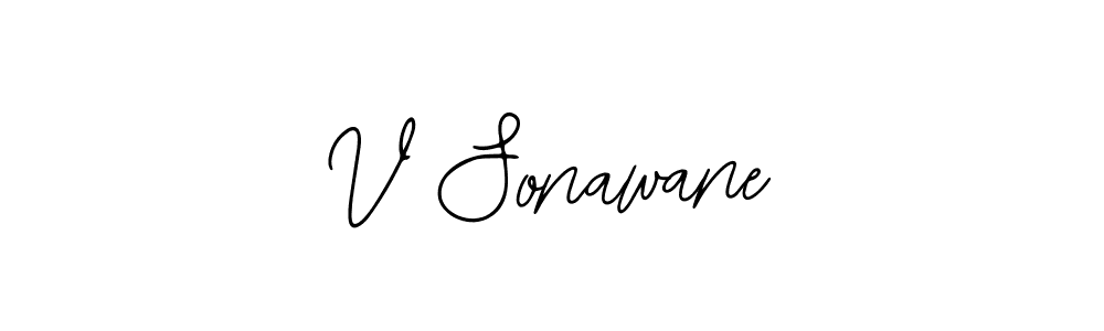 You should practise on your own different ways (Bearetta-2O07w) to write your name (V Sonawane) in signature. don't let someone else do it for you. V Sonawane signature style 12 images and pictures png