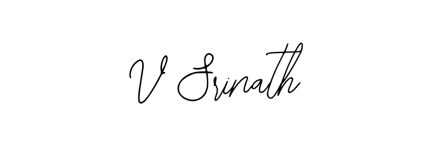 Create a beautiful signature design for name V Srinath. With this signature (Bearetta-2O07w) fonts, you can make a handwritten signature for free. V Srinath signature style 12 images and pictures png