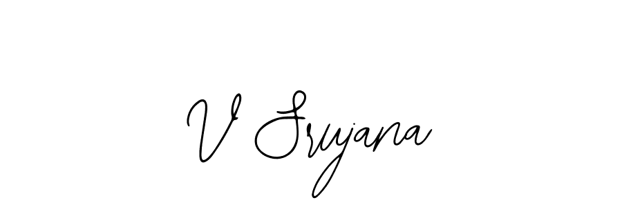 Bearetta-2O07w is a professional signature style that is perfect for those who want to add a touch of class to their signature. It is also a great choice for those who want to make their signature more unique. Get V Srujana name to fancy signature for free. V Srujana signature style 12 images and pictures png