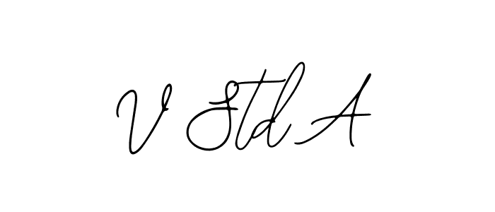 You should practise on your own different ways (Bearetta-2O07w) to write your name (V Std A) in signature. don't let someone else do it for you. V Std A signature style 12 images and pictures png