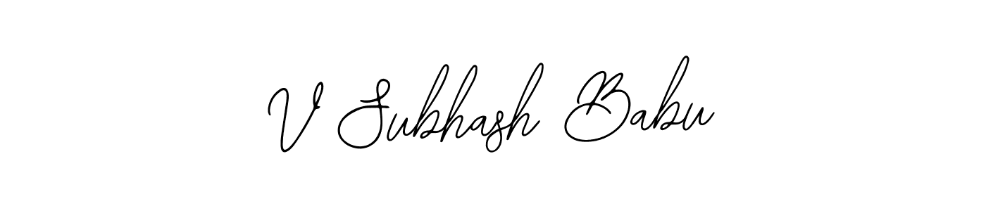 Make a beautiful signature design for name V Subhash Babu. With this signature (Bearetta-2O07w) style, you can create a handwritten signature for free. V Subhash Babu signature style 12 images and pictures png