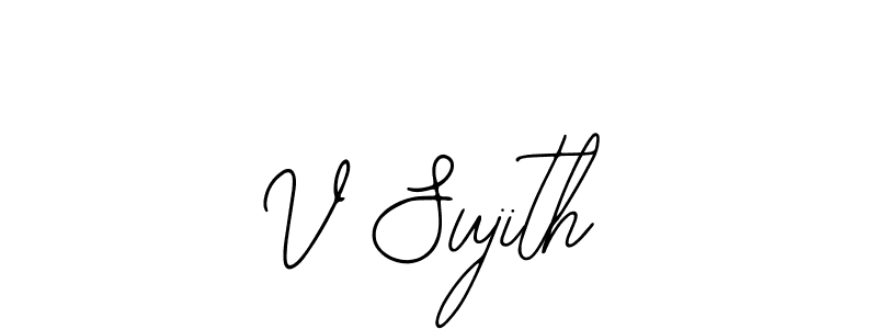 Design your own signature with our free online signature maker. With this signature software, you can create a handwritten (Bearetta-2O07w) signature for name V Sujith. V Sujith signature style 12 images and pictures png