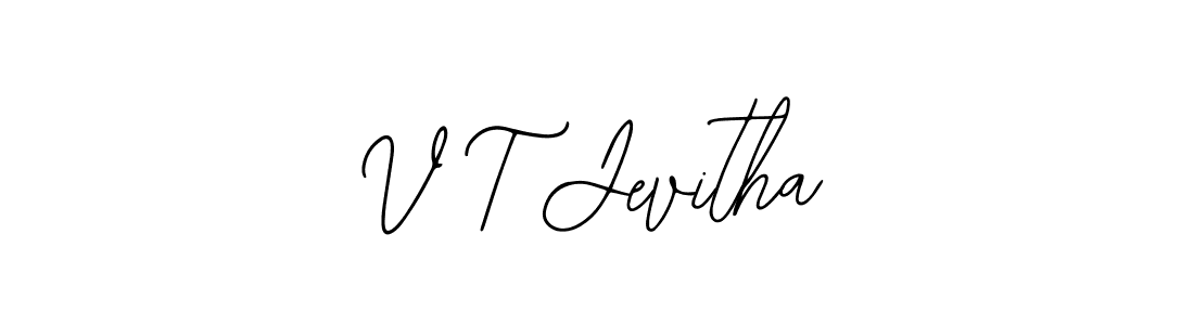 Make a beautiful signature design for name V T Jevitha. With this signature (Bearetta-2O07w) style, you can create a handwritten signature for free. V T Jevitha signature style 12 images and pictures png