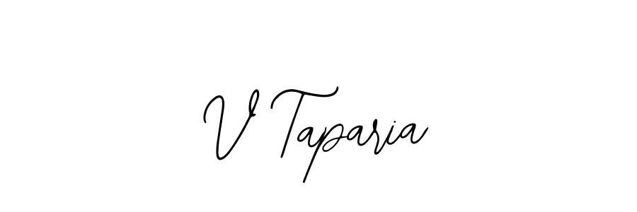 V Taparia stylish signature style. Best Handwritten Sign (Bearetta-2O07w) for my name. Handwritten Signature Collection Ideas for my name V Taparia. V Taparia signature style 12 images and pictures png