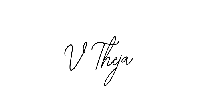 Design your own signature with our free online signature maker. With this signature software, you can create a handwritten (Bearetta-2O07w) signature for name V Theja. V Theja signature style 12 images and pictures png