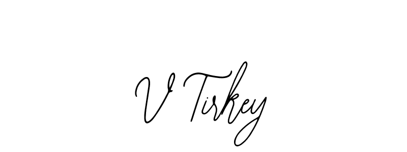 if you are searching for the best signature style for your name V Tirkey. so please give up your signature search. here we have designed multiple signature styles  using Bearetta-2O07w. V Tirkey signature style 12 images and pictures png