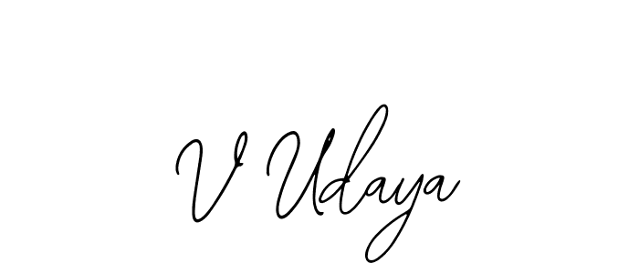 The best way (Bearetta-2O07w) to make a short signature is to pick only two or three words in your name. The name V Udaya include a total of six letters. For converting this name. V Udaya signature style 12 images and pictures png